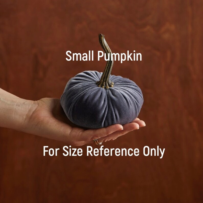 Small Velvet Pumpkin, wedding centerpiece, dessert table decor, home decor trends, barn wedding party favor, best selling item Gray image 9