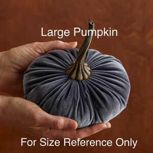 Large Velvet Pumpkin Ivory, modern farmhouse decor, wedding centerpiece, party favors, mantle decor, mom gift for her, best selling item image 9