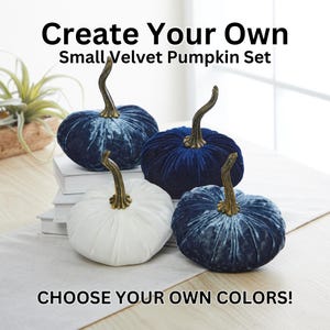 SMALL Velvet Pumpkins Create Your Own Set, Fall decoration, centerpiece, rustic wedding decor, hostess gifts, best selling, elegant gift
