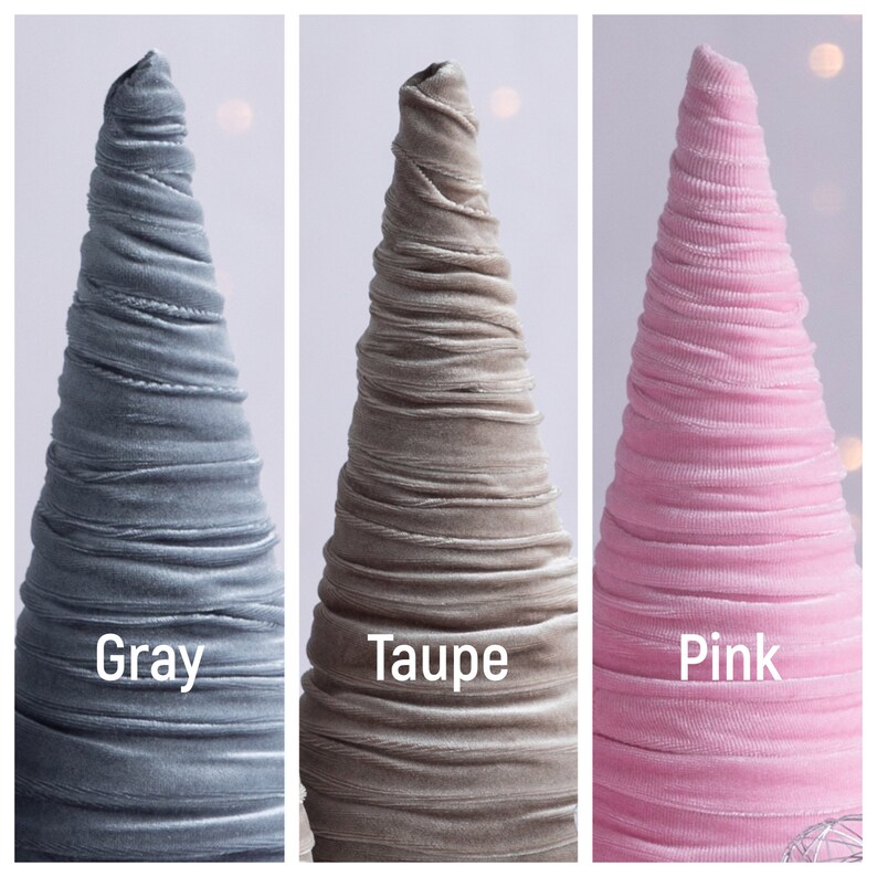 EXTRA LARGE Single Velvet or Fabric Cones 23 rustic wedding centerpiece, modern farmhouse decor, best selling item image 6