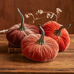 Mantle Decor HOT1950s Artificial Velvet Pumpkins Handmade Fall Decoration Gold Farmhouse Table Centerpiece Modern Rustic Wedding Centerpiece Decor Halloween Thanksgiving,Wedding Gift Set