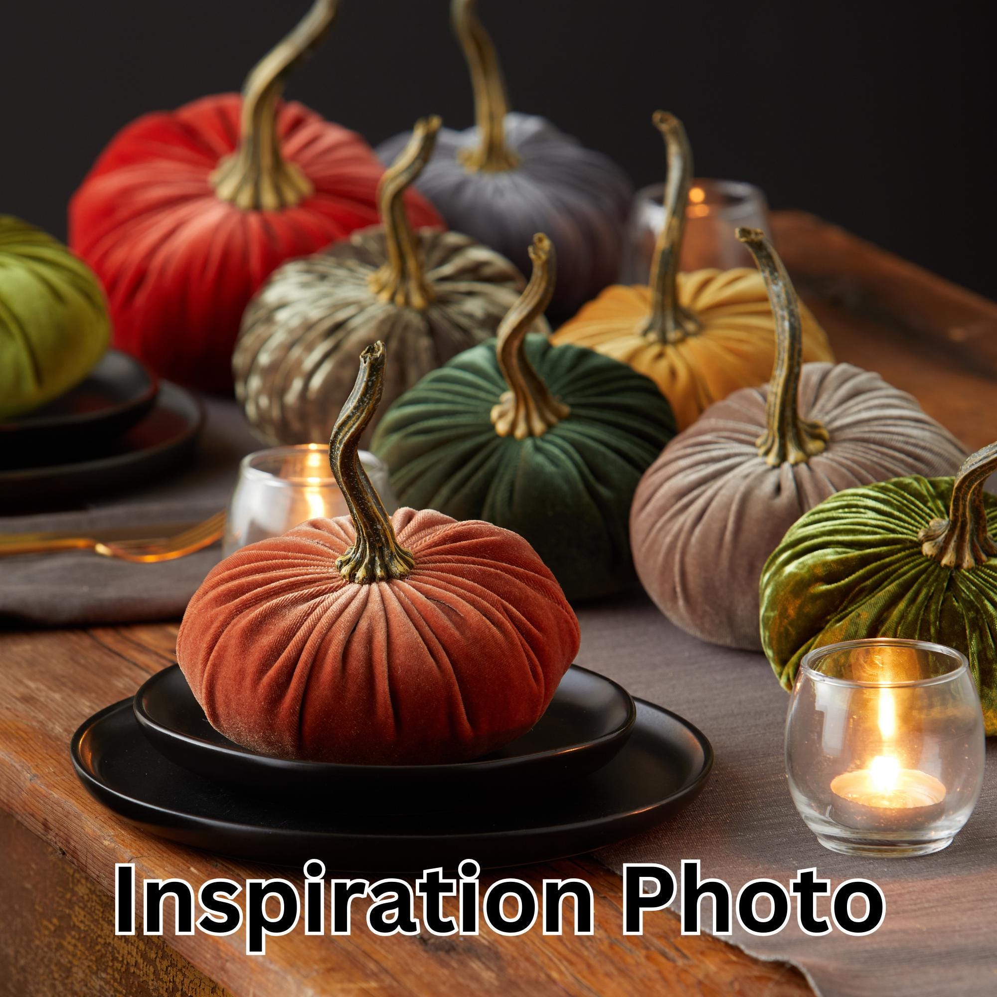 16 Zucche Decorative In Velluto – Set 5 Misure E 8 Colori Per Centrotavola Autunnali, Halloween, Ringraziamento
