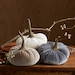 Large Velvet Pumpkins set of 3, Fall wedding centerpiece, modern rustic wedding decor, mantle decor, farmhouse decor, best selling items 