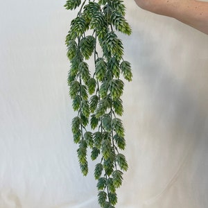 Artificial Hops Garland, Artificial Greenery, Hanging Hops Greenery, Hops on a Stem, Artificial Flower Arrangement, Centerpiece Filler image 6