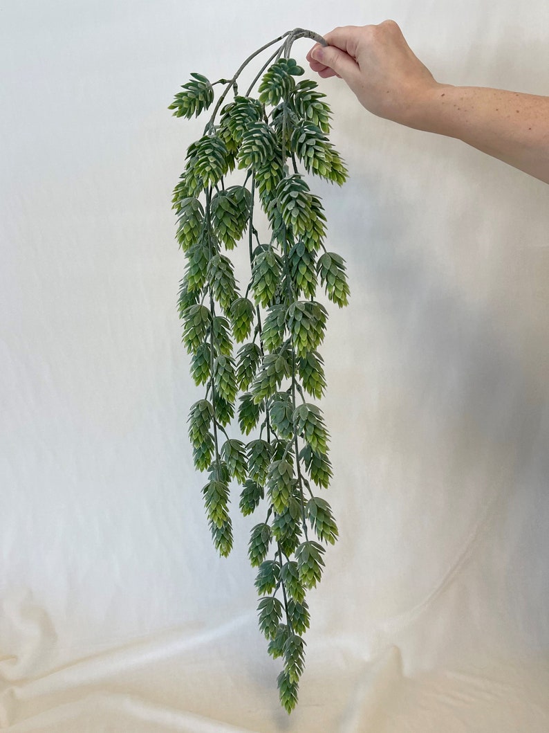 Artificial Hops Garland, Artificial Greenery, Hanging Hops Greenery, Hops on a Stem, Artificial Flower Arrangement, Centerpiece Filler image 6