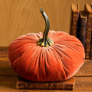 Extra Large Velvet Pumpkin Harvest home decor trend Fall image 4