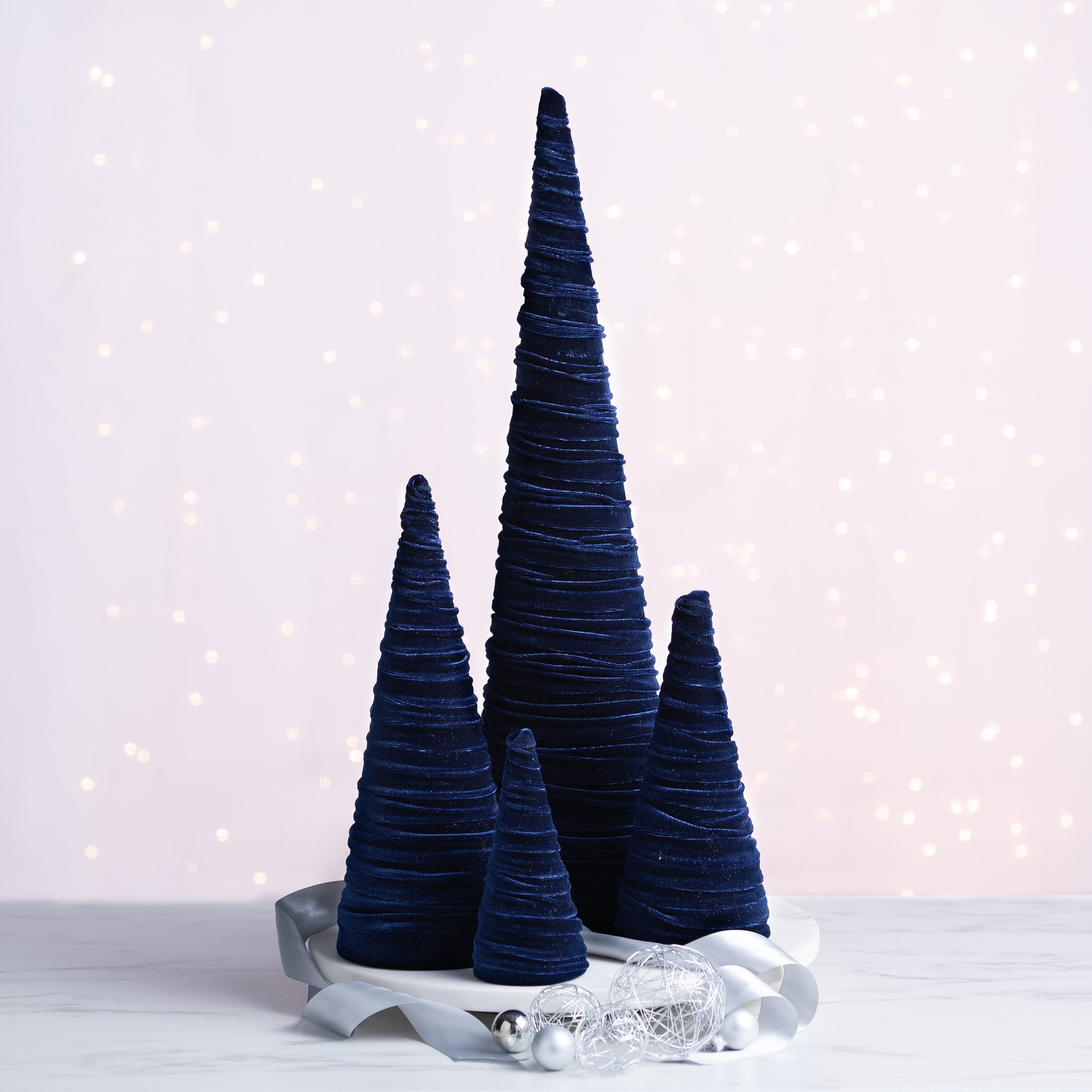 Velvet Trees Set Of 4