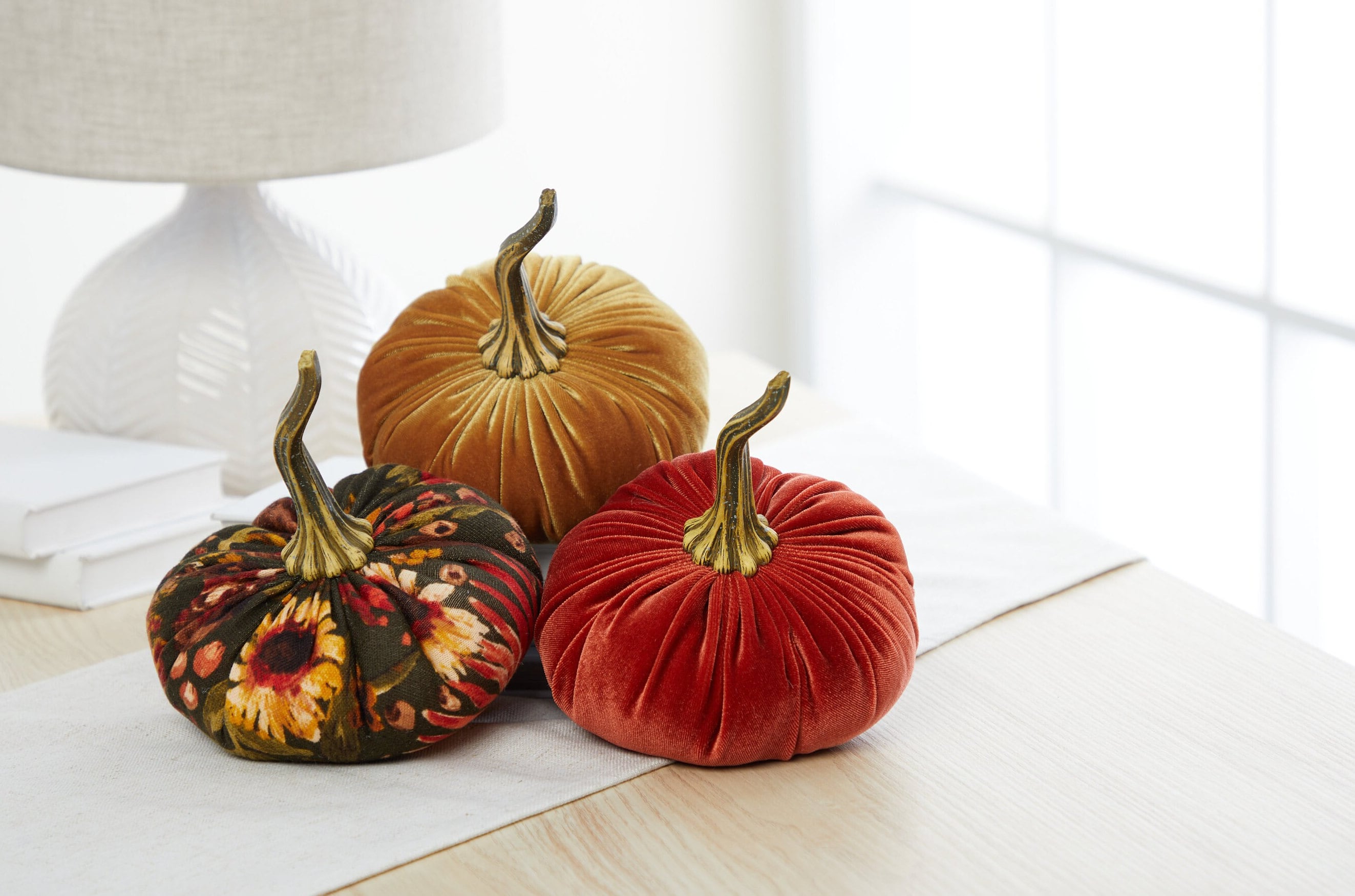 Citrouilles Décoratives En Tissu Tricoté - Lot De 3 Tailles, Réutilisables | Décoration Automne, Thanksgiving, Centre De Table