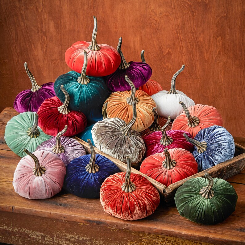 Large Velvet Pumpkins WHOLESALE PRICE Must Order 24 or MORE Etsy