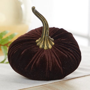 Large Velvet Pumpkin Brown, home decor trends, Fall wedding centerpiece, modern rustic wedding decor, shabby chic decor, best selling item