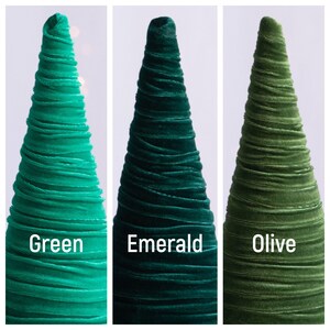 SMALL Single Velvet or Fabric Cones 6.5 modern farmhouse home decor, rustic mantle entryway decor, wedding centerpiece, best selling item image 5