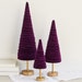 Plum Pedestal Velvet Trees Set of 3, Everyday Mantel Décor, Purple ...
