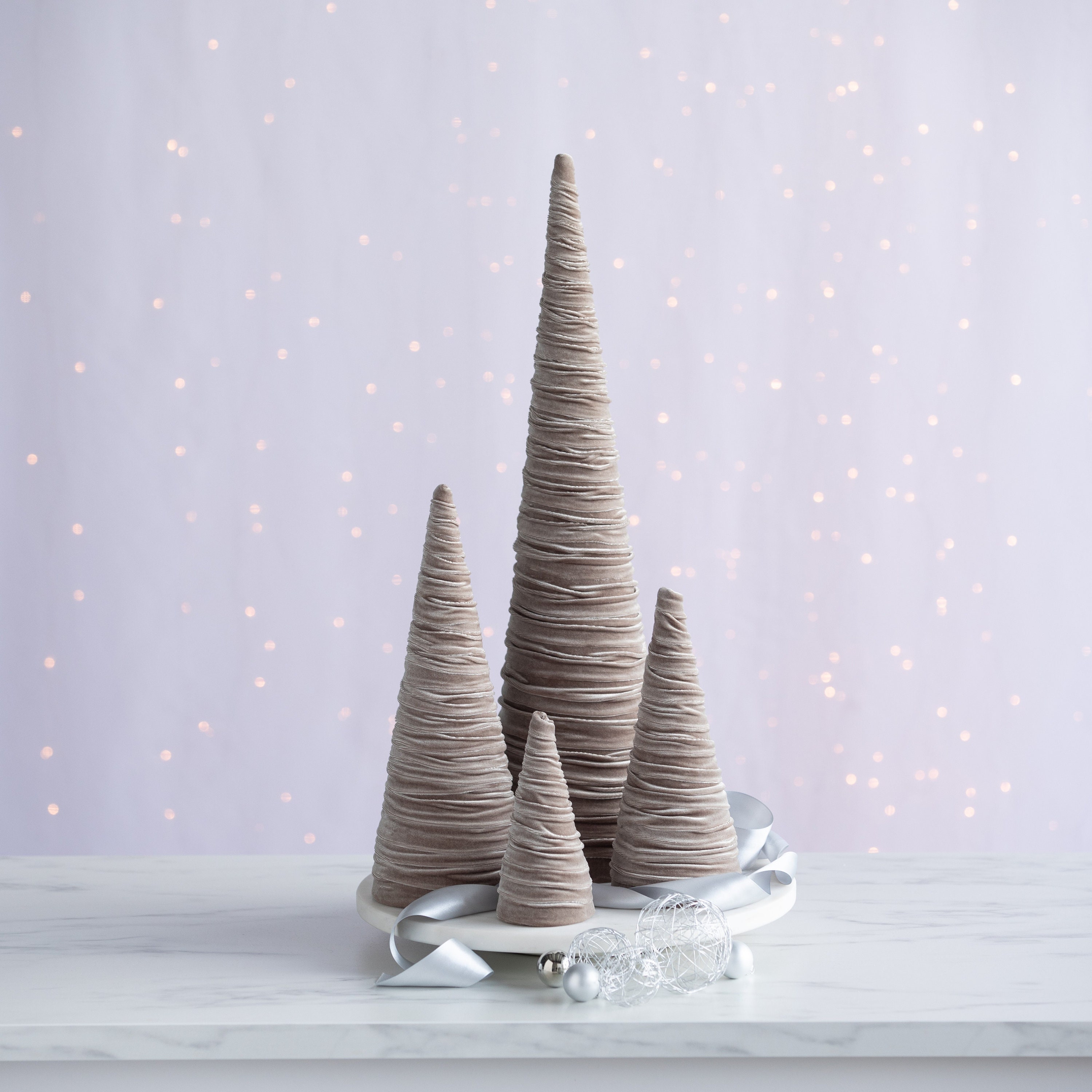 Velvet Trees Set De 4