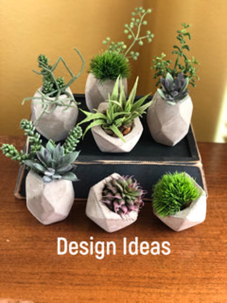 Craft Supplies DIY Terrarium Plants Spring Decor Artificial Small Succulent Mini Greenery Sedum Pick Brown 5 Faux Succulents Wreath