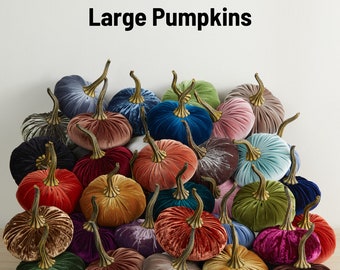 Large Velvet Pumpkins Create Your Own Set, table centerpiece, Fall decoration, Thanksgiving, modern rustic wedding decor, best selling items