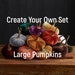 Large Velvet Pumpkins Create Your Own Set, table centerpiece, Fall decoration, Thanksgiving, modern rustic wedding decor, best selling items 