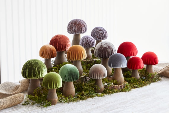 Set of 3 Artificial Fake Mushroom for Display Home Decor
