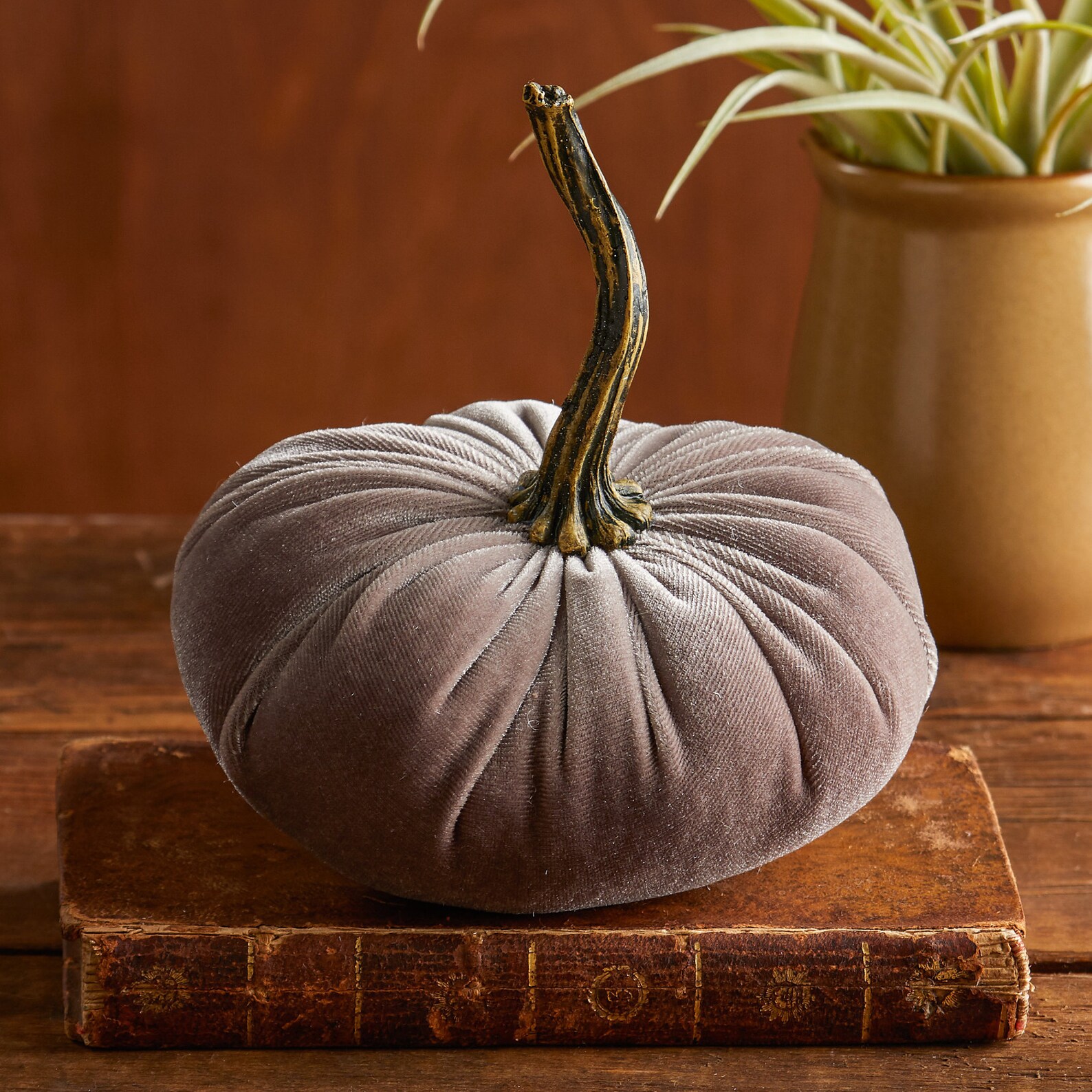 Small Velvet Pumpkins Set of 4 Fall Decor Wedding Etsy