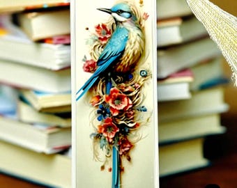 Handmade Image Bookmark Laminating with Tassel for Reading Book