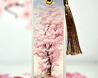 Handmade Image Bookmark Laminating with Tassel for Reading Book