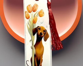Handmade Image Bookmark Laminating with Tassel for Reading Book