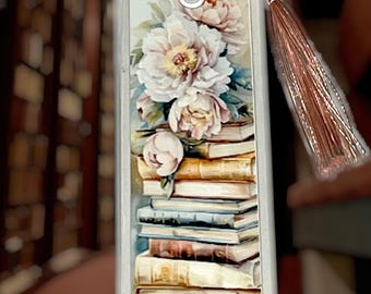 Handmade Image Bookmark Laminating with Tassel for Reading Book