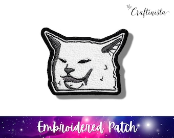 Sarcastic Cat Iron On Patch, Snarky Patch, Snarky Gift, Funny Patch, Snarky Patch, Gifts for Cat Lovers, Smudge the Cat Patch, Cat Lady Gift