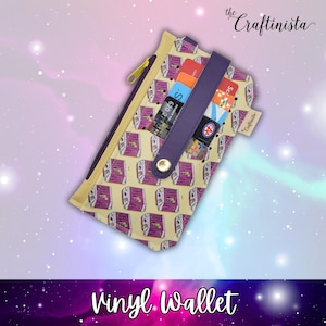 Portefeuille fin Nuggie Life, Portefeuille de type bourse, Portefeuille minimaliste, Portefeuille à fermeture éclair, Portefeuille avec bracelet, Portefeuille avec 6 emplacements pour cartes, Portefeuille en vinyle coloré