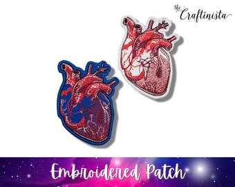 Anatomical Heart Patch, Heart Patch, Heart Patches Iron On, Gifts for Friends, Spooky Gifts, Realistic Heart Patch, Anatomical Heart Badge