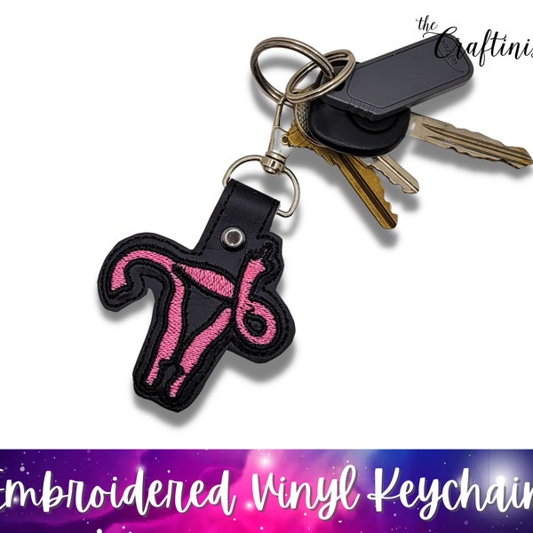 FU Uterus Key Tag, Uterus Art, Feminist Keyring, Activist Key Chain, My Uterus My Choice, Snarky Keychain, Feminist Gift, Bag Tag, Pro Roe