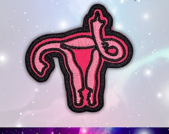 FU Uterus Patch, Embroidered Iron on Patch, Feminist Patch, Feminist Gift, Activist Patch, Pro-Choice Gift, Pro-Roe, Pro-Choice Patch,