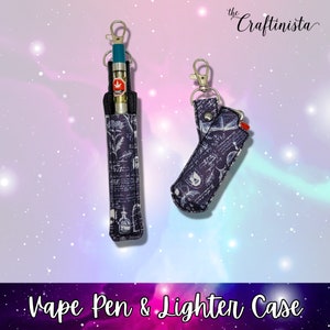 The Occult Vape Pen and Lighter Holder, Vape Case, Stoner Gift Set, Lighter Case, Vape Lanyard, 420 Gift, Lighter Lanyard, Groomsmen Set