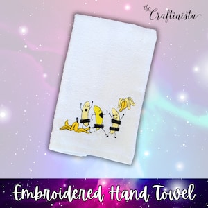 Naked Bananas Tea Towel, Embroidered Custom Towel, Snarky Embroidery, Canada Kitchen Decor, Sarcastic Embroidery, Cute Hand Towel,