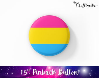 Pansexual Flag Button, Pansexual Pronoun Pin, Intersectional Button, Gender Button, Pride Flag Pins, Custom Pride Pins, 2SLGBTQIA+ Pins,