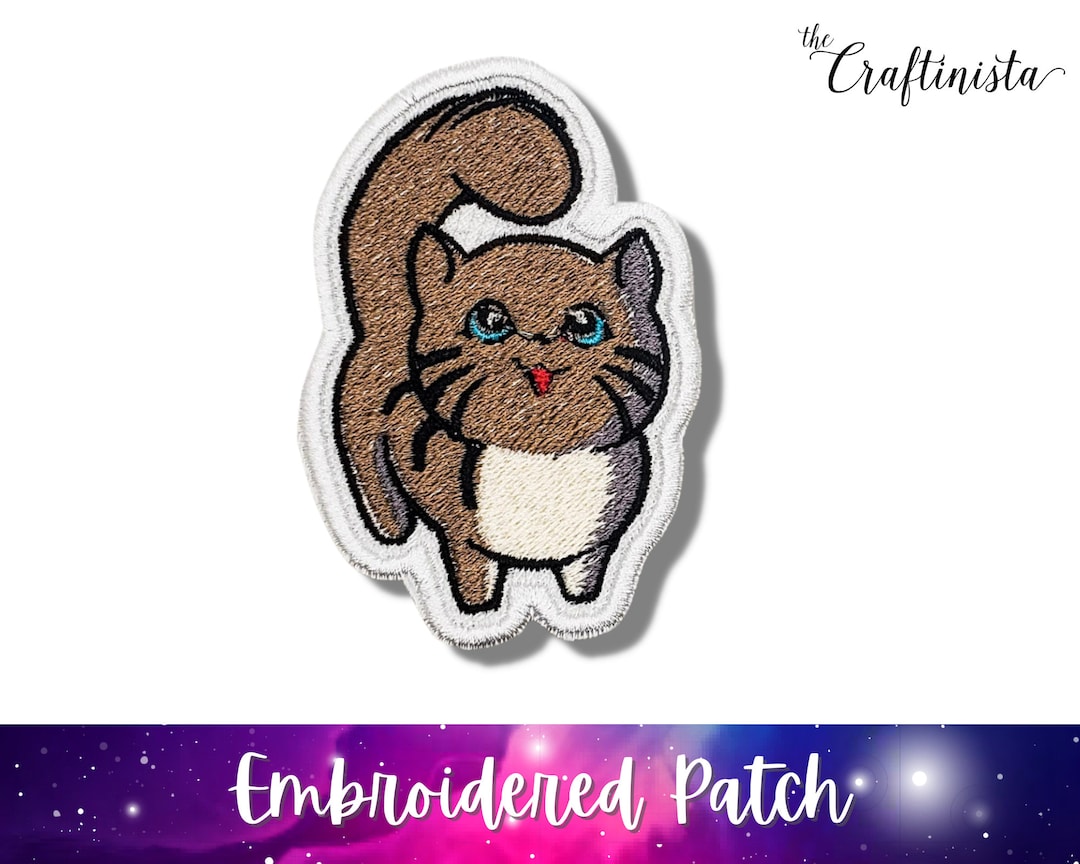 Cute Cat Patch Embroidered Patch Iron on Patch Cat Patch Etsy