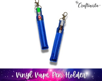 Blue Glitter Mini Vape Pen Holder, Pen Case, E-Cig Case, Vape Lanyard, Festival Lanyard, ECig Lanyard, Vape Holder, Pen Keychain, Pen Clasp