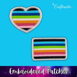 Queer Pride Heart Patch, Queer Pride Patch, Gifts for Pride, Pride Gift, LGTBQ Gift, Patch for Hat, Queer Pride Gift, Rainbow Patch