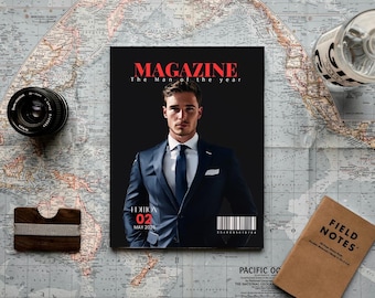 Custom Magazine cover Template - Canva - Valentines Day Gift-Editable & Printable | DIY Magazine Design | Unique Personalized Gift Idea