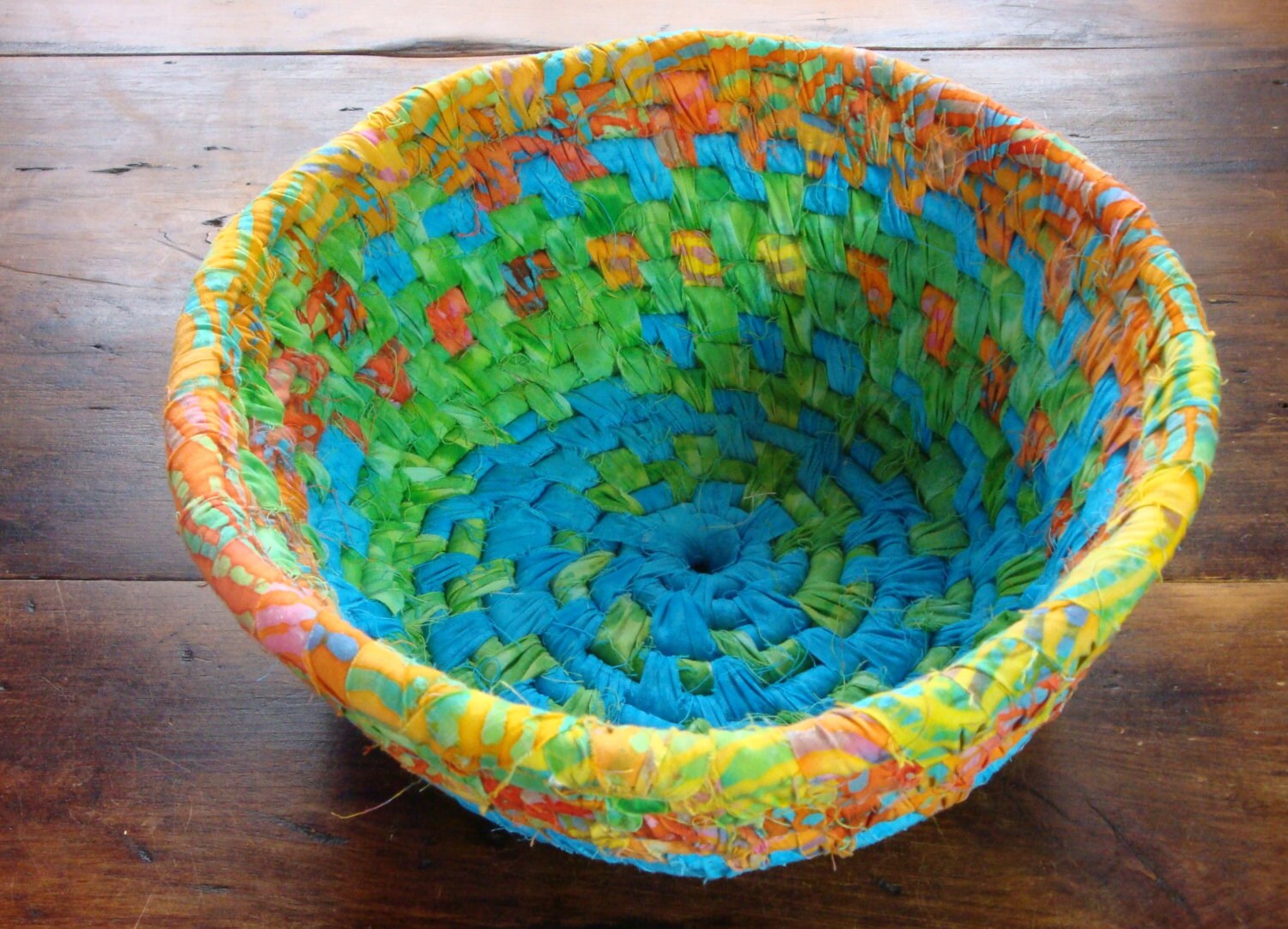 5 Large simple RAG BASKETS Plain handwoven cloth bowls. Etsy