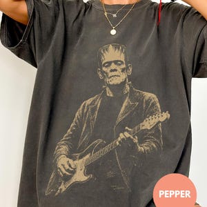 Frankenstein playing Guitar Shirt, Funny Frankenstein Shirt, Popular Halloween Shirt, Funny Halloween, Trendy Halloween