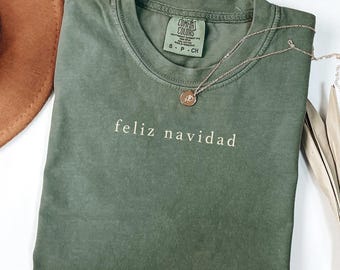 Feliz Navidad Shirt, Christmas Season Shirt, Popular Christmas Shirt, Minimalist Christmas Sweatshirt, Spanish Christmas Tee