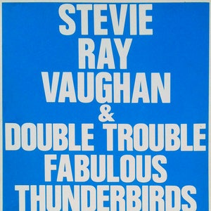 Stevie Ray Vagahan+Fabulous Thunderbirds-1980&#39;s Concert poster-boxing style-15X22 inches-New Old Stock-blues Guitar-Texas Blues-Hendrix