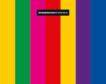 Pet Shop Boys 1988 Poster for 'Introspective' LP-Large 2 x 3 foot Rainbow design-New Old Stock-Synth Pop-Dance-Wham-MTV-1980s New Wave LGBTQ