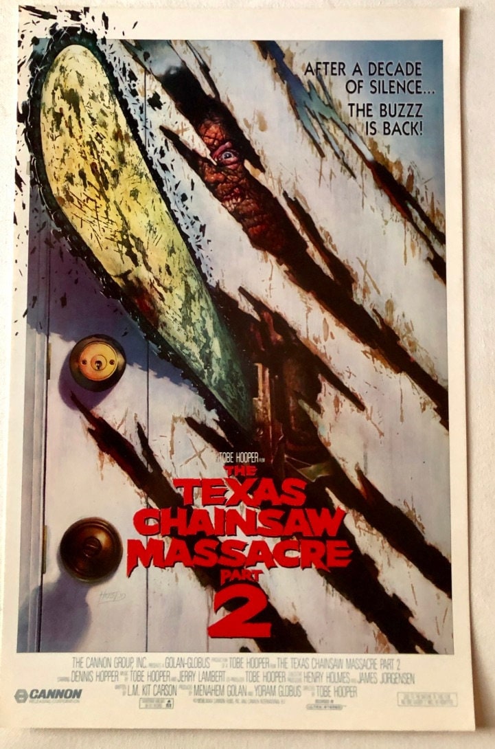 Texas Chainsaw Massacre II 2-1986 Original Film Poster-new Old