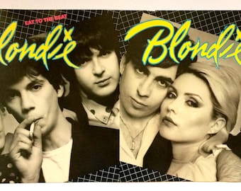 BLONDIE-1979 'Eat to the Beat' Unfolded Album Cover art-12 x 24" Sexy DEBBIE HARRY Alternate cover-Power Pop new Wave Punk cbgbs rarity