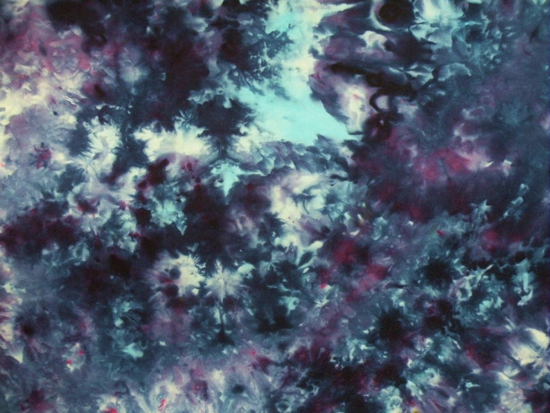 Blueberry 1 Yard Hand Dyed Fabric Ice Dyed Kona Quilting Cotton