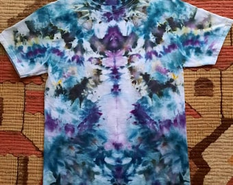 Adult Small Tie Dye T-Shirt - Ice Dyed - Ready to Ship
