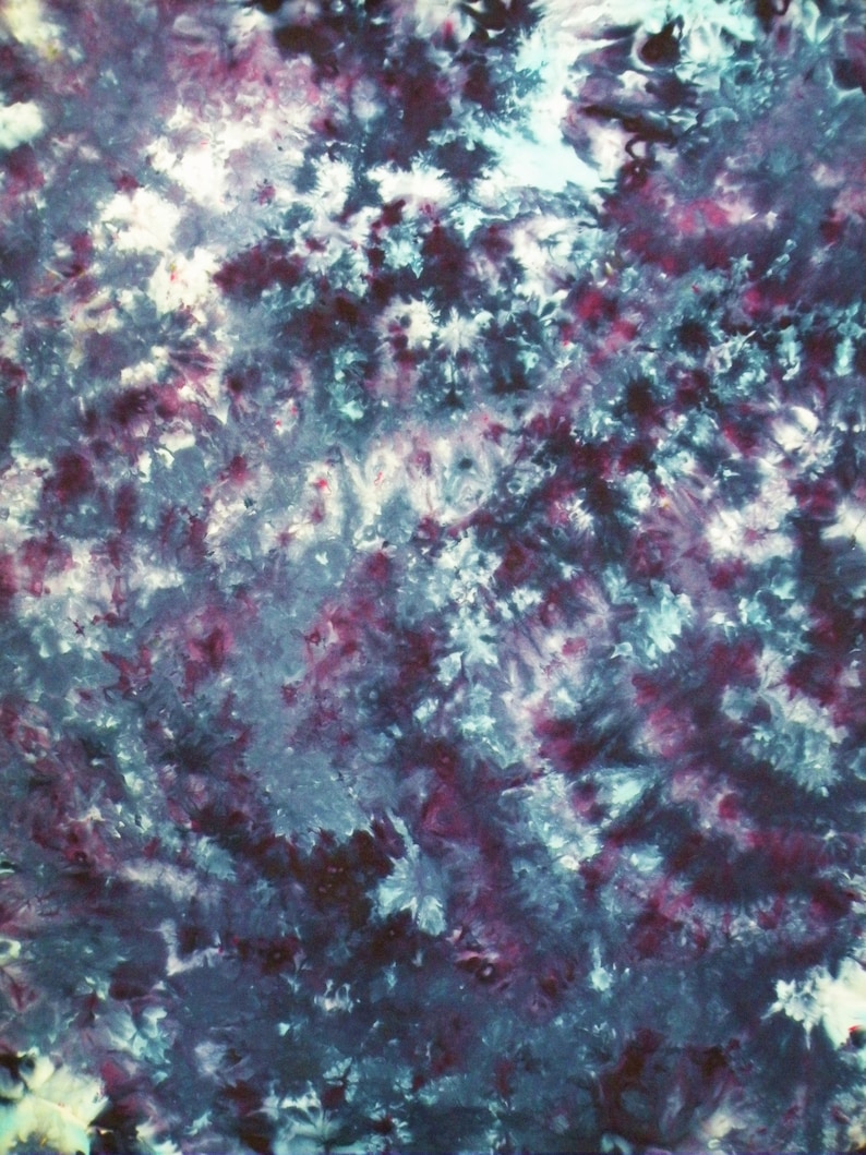 Blueberry 1 Yard Hand Dyed Fabric Ice Dyed Kona Quilting Cotton