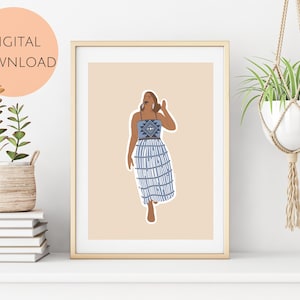 Kapahaka Kōtiro Art Print - Digital Download Aotearoa New Zealand