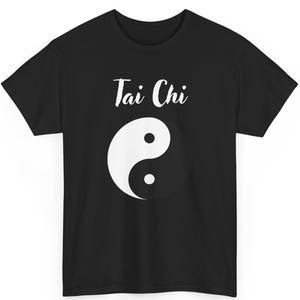 Tai Chi with Yin Yang Unisex Cotton T-shirt, Martial Arts Shirt, Spiritual Shirt, Meditation Shirt, Training Shirt, Asian Shirt, Graphic Tee